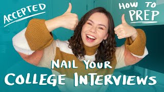 NAIL YOUR ONLINE COLLEGE INTERVIEW How to Prep Common Interview Questions Engaging Conversation [upl. by Bret175]