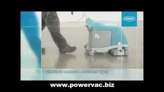 PowerVac Tennant T1 Compact Scrubber Operation Video [upl. by Christina]