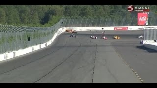 HD Fatal crash for Justin Wilson in indycar RIP  Pocono Speedway 2015 [upl. by Yahsed]