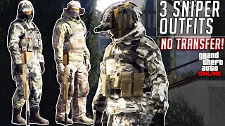 GTA 5 Online 3 Sniper Military Outfits After Patch 157 Tuners Clothing Glitches Not Modded [upl. by Burt531]