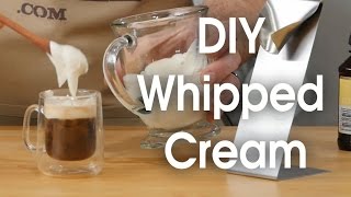 DIY whipped cream in 60 seconds [upl. by Kcinimod]