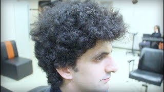 curly hair  fantastic hair cutting tutorial  hair transformation  asmr barber [upl. by Belsky156]