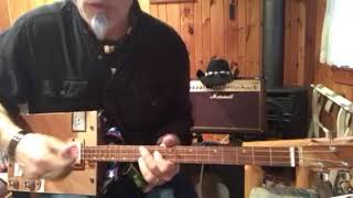 La Grange ZZ Top lesson for your 3 string Cigar Box Guitar [upl. by Gianina633]