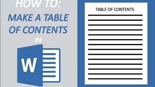 How to Make a Table of Contents in Microsoft Word [upl. by Hollie766]