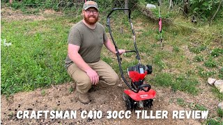 Craftsman C410 4Cycle 30CC Tiller Review [upl. by Zora]