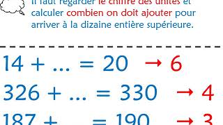 Calcul mental  Calculer le complément à la dizaine supérieuremp4 [upl. by Nesnaj]