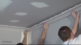 How To Install Plasterboard Part 5 Installing Cornice [upl. by Dohsar767]