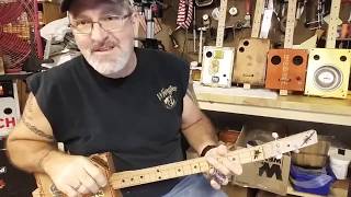 Cigar Box Guitar tuning to an open G [upl. by Finny]