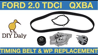 Ford Mondeo 20 TDCI Timing belt kit amp water pump replacement [upl. by Soirtemed]