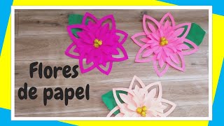 Flores de papel Faciles y rápidas en menos de 5 minutos [upl. by Shiekh]