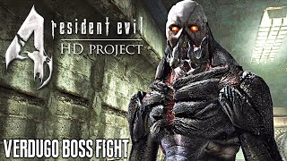 RESIDENT EVIL 4 HD Project  Verdugo Boss Fight 4K 60FPS  TPM Full Upgrade [upl. by Maridel]