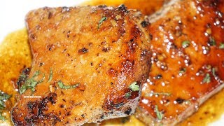 Honey Glazed Pork Chops Extremely Juicy  Must try [upl. by Haliek]