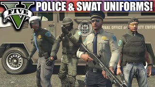 GTA V  New Law Enforcement Uniforms Custom SWAT amp Police Outfits  Diamond Casino Heist Update [upl. by Shumway]