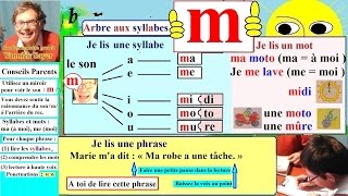 Apprentissage de la lecture Maternelle CP en Français  Alphabet  M m 11 [upl. by Bowra]