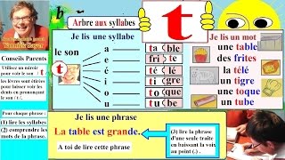 Apprentissage de la lecture Maternelle CP en Français  Alphabet  T t 9 [upl. by Riba715]