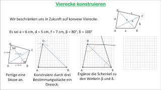 Vierecke konstruieren [upl. by Ariamoy]