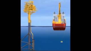 Oil Platform Caisson Instalation [upl. by Drusilla]