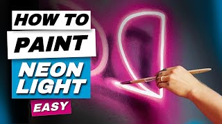 How I Paint Awesome 3DNEON Light Effect [upl. by Ehgit]