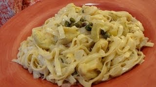 Canned Artichoke Heart Recipe  Artichoke and Caper Pasta [upl. by Haizek]