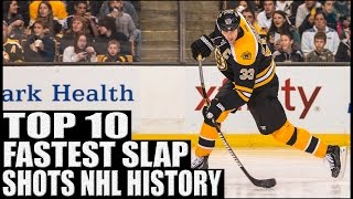 Top 10 Fastest Slap Shots in NHL History [upl. by Asor430]