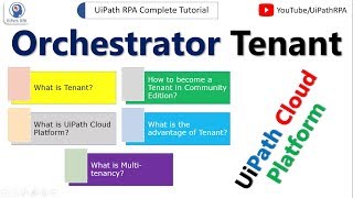 UiPath Orchestrator Tenant Complete Tutorial  UiPath Cloud Platform  Multi tenancy UiPath [upl. by Nahij]