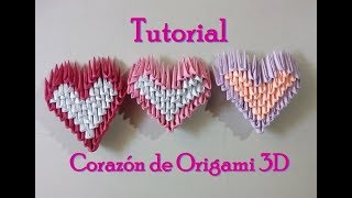 Tutorial Corazon Origami 3D [upl. by Lezned]