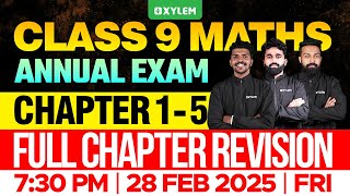 Class 9 Annual Exam  Maths  Chapter 15  Full Chapter Revision  Xylem Class 9 [upl. by Ambrogino]