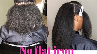 HOW TO BLOWOUT YOUR NATURAL HAIR STRAIGHT [upl. by Anaud]