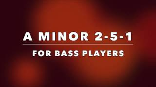 Jazz BASS Backing Track  Medium Swing 251 Am [upl. by Alleunamme]