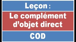 Le complément dobjet direct [upl. by Kevin]