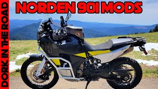 Husqvarna Norden 901 Mods Installing Hepco and Becker Crash Bars Hand Guards and More [upl. by Cathyleen]