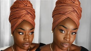 Easy Turban  Headwrap Tutorial [upl. by Arbma]