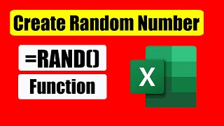 How To Use Rand Function In Excel [upl. by Mirilla]