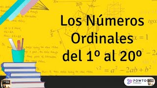 Los Números Ordinales del 1º al 20º [upl. by York]