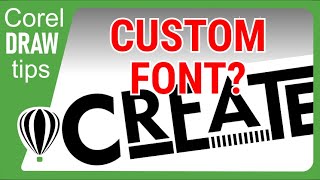 Creating custom font in CorelDraw [upl. by Kassey703]