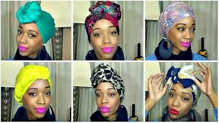 How to Tie a TurbanHeadwrap  10 Different Styles  GIVEAWAYCLOSED [upl. by Ailalue425]