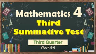 Third SUMMATIVE TEST GRADE 4  Third Quarter  Mathematics [upl. by Enixam]