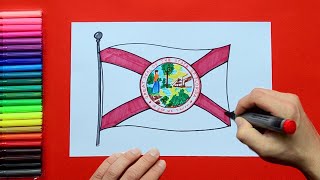 How to draw the State Flag of Florida [upl. by Bokaj742]