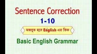 Sentence Correction 110  Basic English Grammar [upl. by Brewer459]