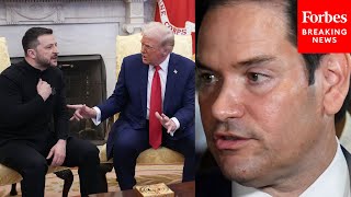 You Dont See All The Things That Led Up To This Rubio Defends Trump After Clash With Zelensky [upl. by Cavil986]