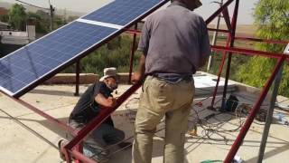 Linstallation de 11 Panneaux Solaires  تركيب 11 لوح شمسي [upl. by Nikral]