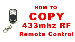 How to copy 433MHz RF Remote Control [upl. by Nicholle]