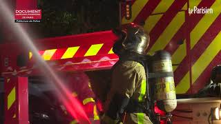 Clamart  impressionnant incendie dun garage et de son entrepôt [upl. by Cahra]