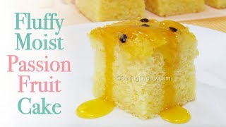 FLUFFY AND MOIST PASSION FRUIT CAKE  Baking Cherry [upl. by Renat]