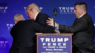 Donald Trump rushed off stage during rally in Nevada [upl. by Llirret592]