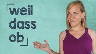 Learn Subordinating Conjunctions in German  Part 1 weil  dass  ob  A2 with Jenny [upl. by Yaluz]