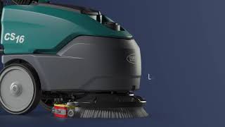 Tennant CS16 Micro WalkBehind ScrubberDryer [upl. by Nesyt]