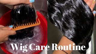 HOW TO WASH amp MAINTAIN YOUR WIGS  LACE FRONT HUMAN HAIR [upl. by Aracahs373]