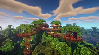 Minecraft Building A Jungle Treehouse Timelapse [upl. by Ecam]