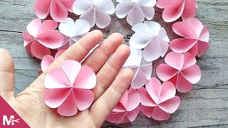 ► Cómo hacer una FLOR DE PAPEL en MINUTOS 😍🌸 [upl. by Yadnil]